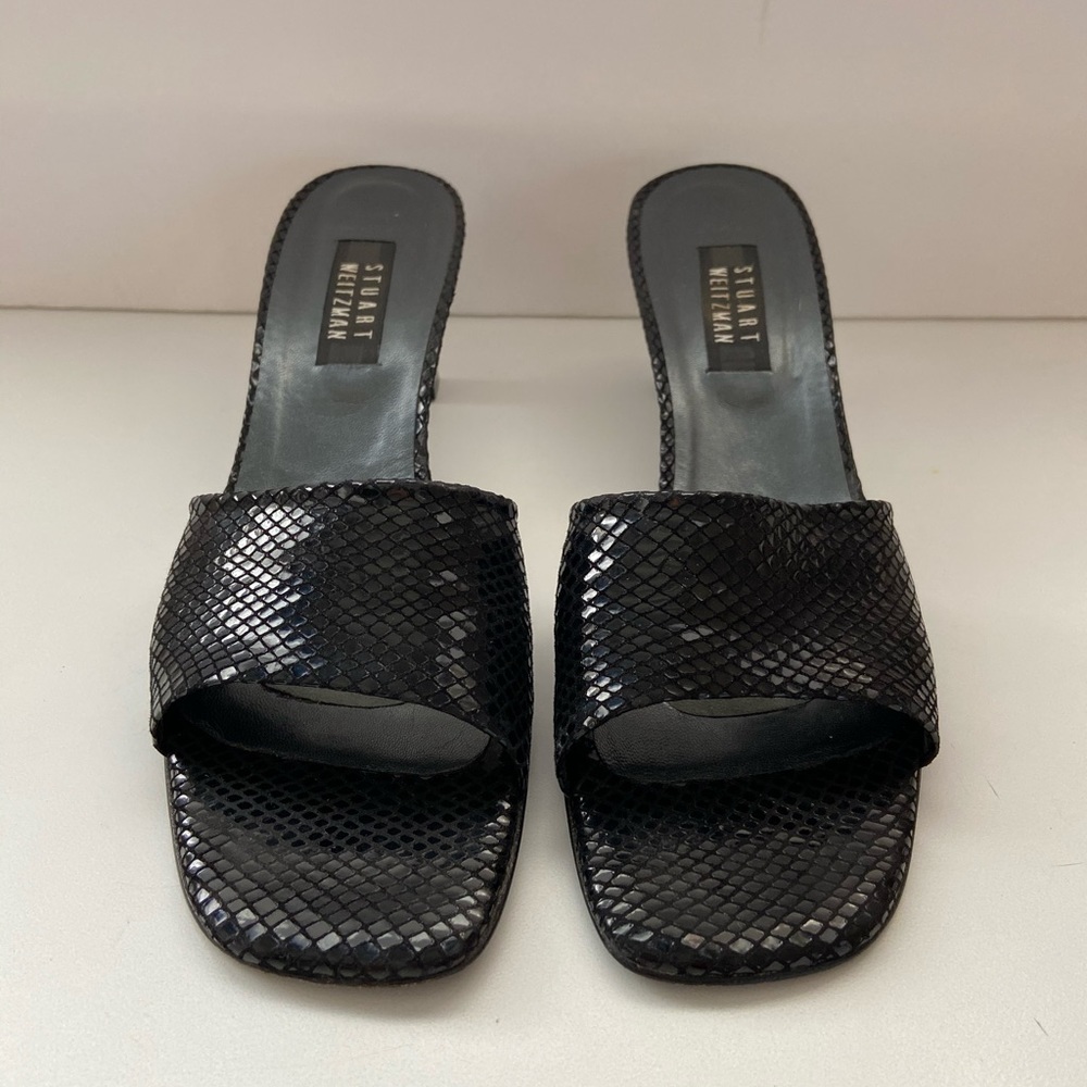 Stuart Weitzman Rectangular Block Heel Sandals - image 2